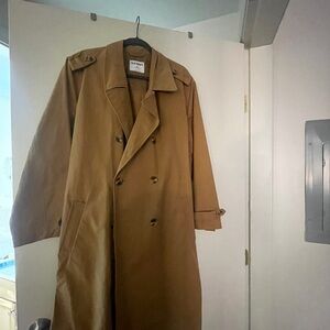 Old Navy Tan Trench Coat with Notched Lapel